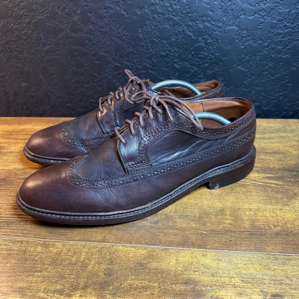 Frye James Wingtip 84614 Brown Leather Oxford Mens 10.5‎ D